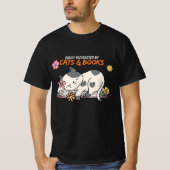Easily distracted by cats and books T-Shirt (Vorderseite)