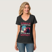 Easily distracted by cats and lesbian women T-Shirt (Vorderseite Vollansicht)