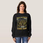 Easily Distracted by Cats and Video Games Sweatshirt (Vorne ganz)