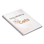 Easily Distracted by Cats Cute Cat Notebook Notizblock (Rechte Seite)