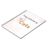 Easily Distracted by Cats Cute Cat Notebook Notizblock (Linke Seite)