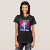 Easily Distracted By Cats Women For Lesbian Bisexu T-Shirt (Vorne ganz)
