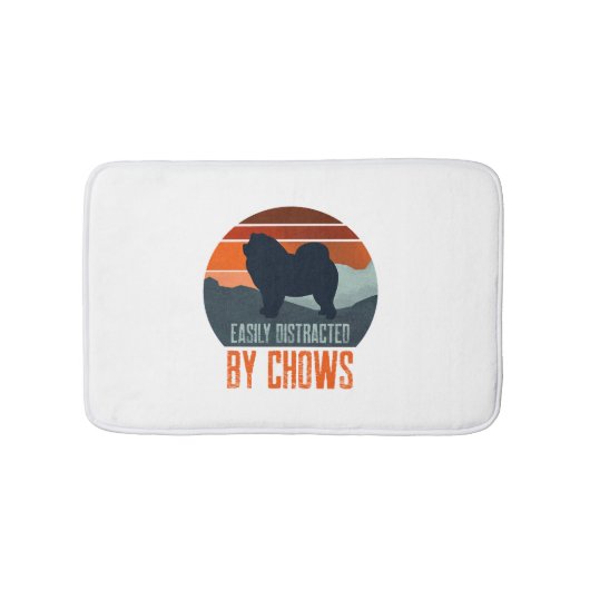 Easily Distracted By Chows Hundespaziergang Badematte (Vorderseite)