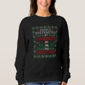 Easily Distracted By Christmas and Schnauzer  Dog  Sweatshirt (Vorderseite)