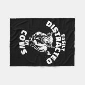 Easily Distracted By Cows Western Highland Cow  Fleecedecke (Vorderseite (Horizontal))