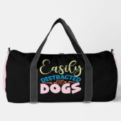 Easily Distracted By Dogs Duffle Bag (Vorderseite)