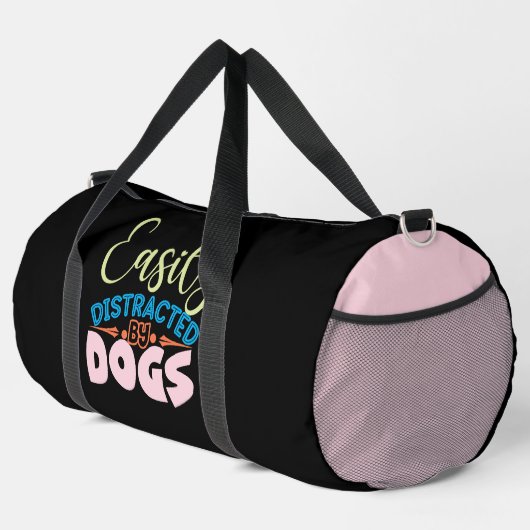 Easily Distracted By Dogs Duffle Bag (Rechte Ecke)
