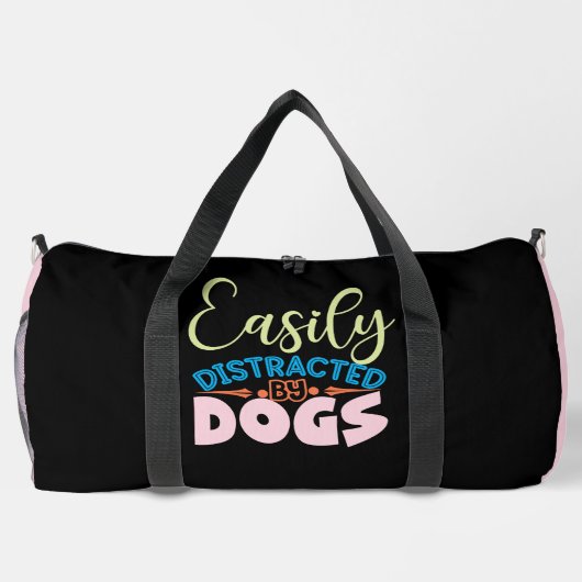 Easily Distracted By Dogs Duffle Bag (Rückseite)
