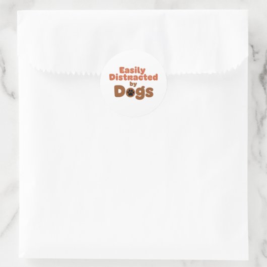 Easily Distracted by Dogs Sticker (Tasche)