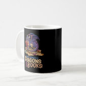 Easily Distracted By Dragons and Books Dragon Book Kaffeetasse (Vorderseite Links)