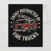 Easily Distracted By Feuerwehrautos Flyer (Hinten)