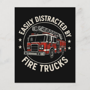 Easily Distracted By Feuerwehrautos Flyer