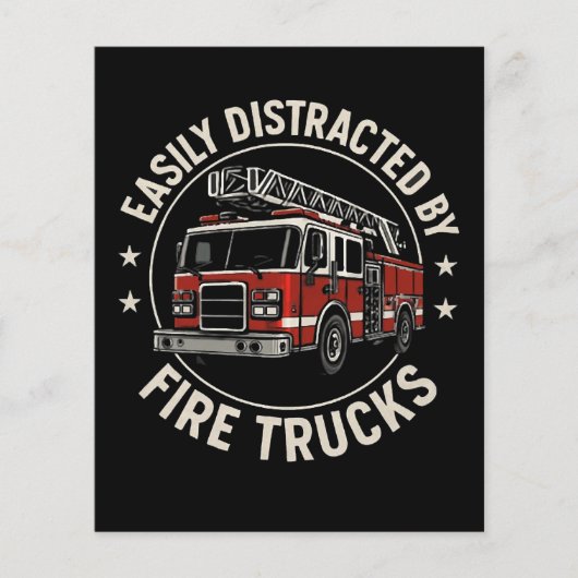 Easily Distracted By Feuerwehrautos Flyer (Vorne)