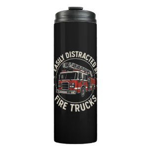 Easily Distracted By Feuerwehrautos Thermosbecher