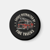 Easily Distracted By Feuerwehrwagen Magnet (Vorne)