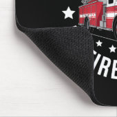 Easily Distracted By Fire Trucks Design Mousepad (Ecke)