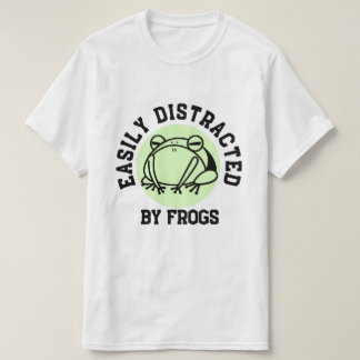 Easily Distracted By Frogs Lustig Süßer Froschlieb T-Shirt