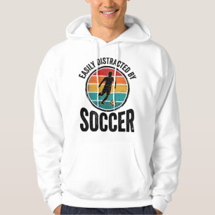 Easily Distracted By Fußball Vintage-Shirt-Design  Hoodie