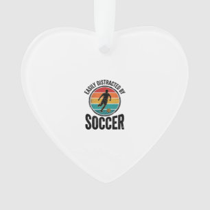 Easily Distracted By Fußball Vintage-Shirt-Design Ornament