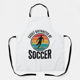 Easily Distracted By Fußball Vintage-Shirt-Design  Schürze