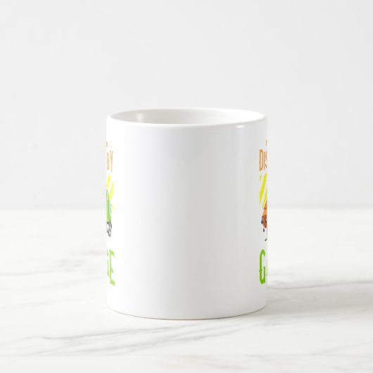 Easily Distracted By Garbage Trucks Funny Truck Lo Kaffeetasse (Mittel)