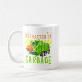 Easily Distracted By Garbage Trucks Funny Truck Lo Kaffeetasse (Links)