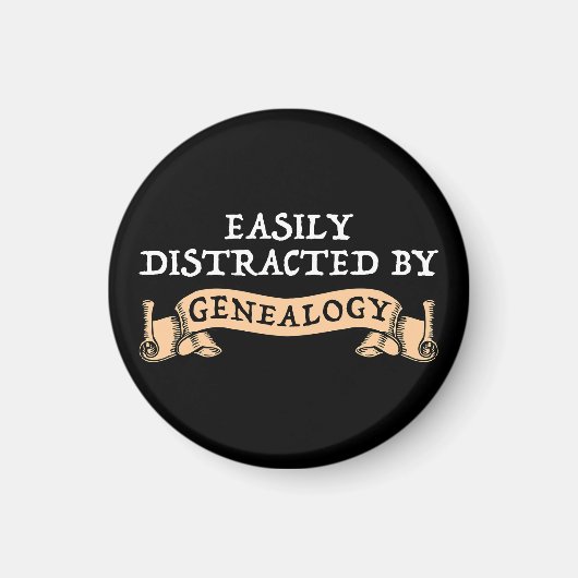 Easily Distracted By Genealogy Magnet (Vorne)