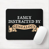 Easily Distracted By Genealogy Mousepad (Mit Mouse)