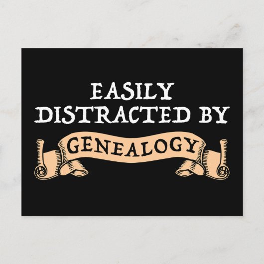Easily Distracted By Genealogy Postkarte (Vorderseite)