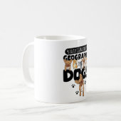 Easily Distracted By Geography And Dogs Kaffeetasse (Vorderseite Links)