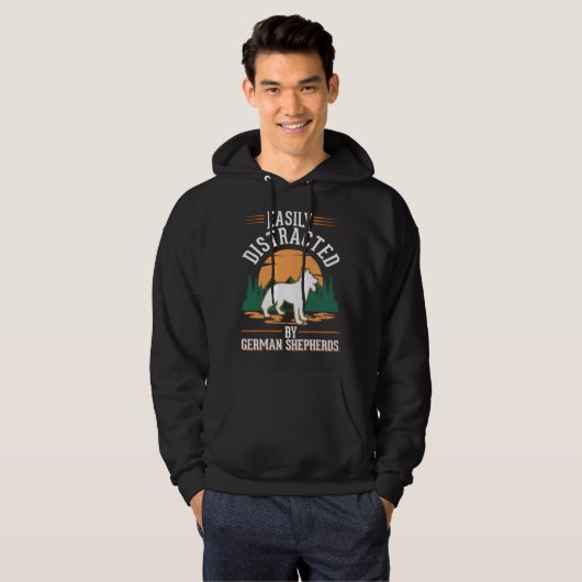 Easily distracted by German Shepherds Hoodie (Vorne ganz)