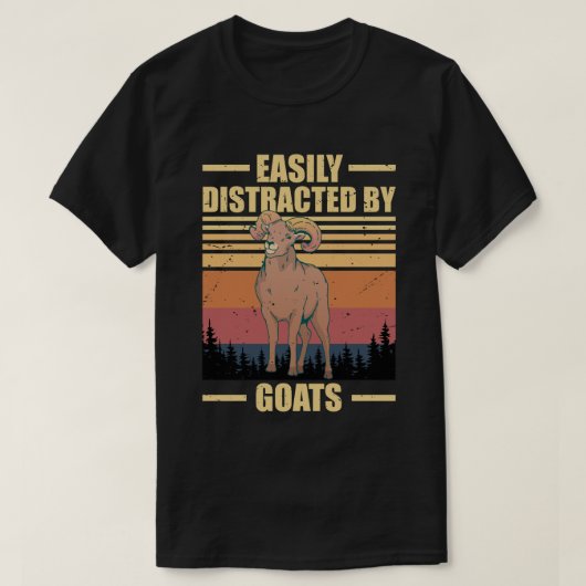 easily distracted by GOATS T-Shirt (Design vorne)