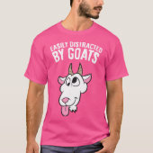 Easily Distracted By Goats T-Shirt (Vorderseite)