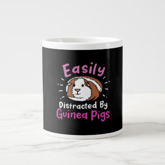 Easily Distracted By Guinea Pigs Cute Pet Lover Jumbo-Tasse