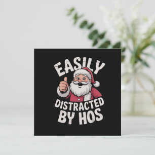 Easily Distracted by Hos Lustige Weihnachtsfeier Feiertagskarte