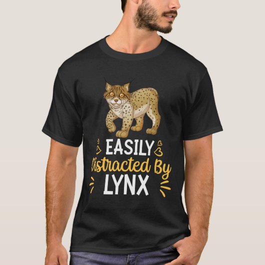 Easily Distracted By lynx  T-Shirt (Vorderseite)