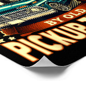 Easily Distracted By Old Ckup Trucks Funny Trucker Poster (Ecke)