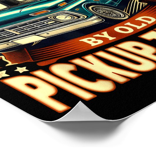 Easily Distracted By Old Ckup Trucks Funny Trucker Poster (Ecke)