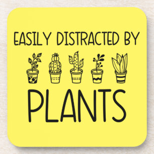 Easily Distracted by Plants Coaster Set  Getränkeuntersetzer