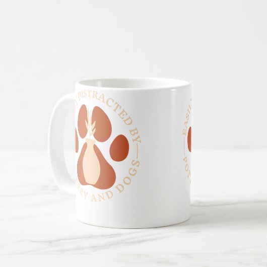 Easily Distracted By Pottery And Dog Pottery Maker Kaffeetasse (Vorderseite Links)