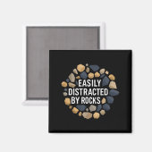 Easily Distracted By Rocks Funny Geology Rock Coll Magnet (Vorderseite/Rückseite)
