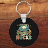 Easily Distracted By Rocks Geology Geologist Colle Schlüsselanhänger (Vorderseite)