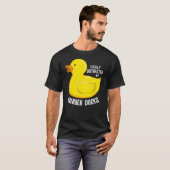Easily Distracted By Rubber Ducks Funny Rubber Duc T-Shirt (Vorne ganz)