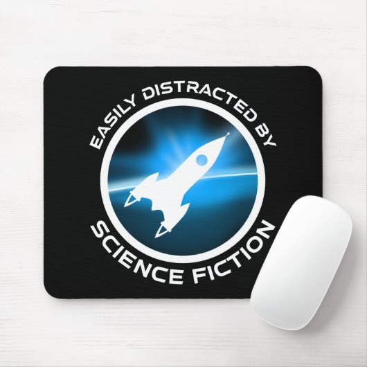 Easily Distracted By Science Fiction Mousepad (Mit Mouse)