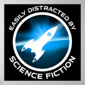 Easily Distracted By Science Fiction Poster (Vorne)