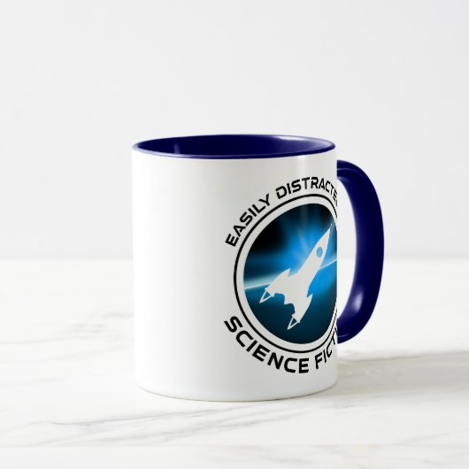 Easily Distracted By Science Fiction Tasse (VorderseiteRechts)