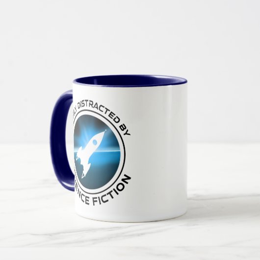 Easily Distracted By Science Fiction Tasse (Vorderseite Links)