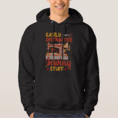 Easily Distracted By Sewing Stuff  Sewing Quilting Hoodie (Vorderseite)