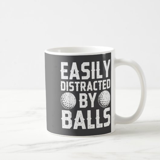 Easily Distracted By Shirt Funny Men Women Golf Lo Kaffeetasse (Rechts)