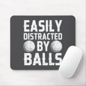 Easily Distracted By Shirt Funny Men Women Golf Lo Mousepad (Mit Mouse)